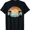 Sunshine Summer Vibes Palm Trees Beach Retro Tropical T Shirt