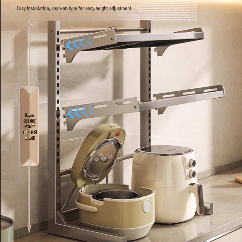 Yingbai 3-Tier Telescopic Kitchen Storage Shelf