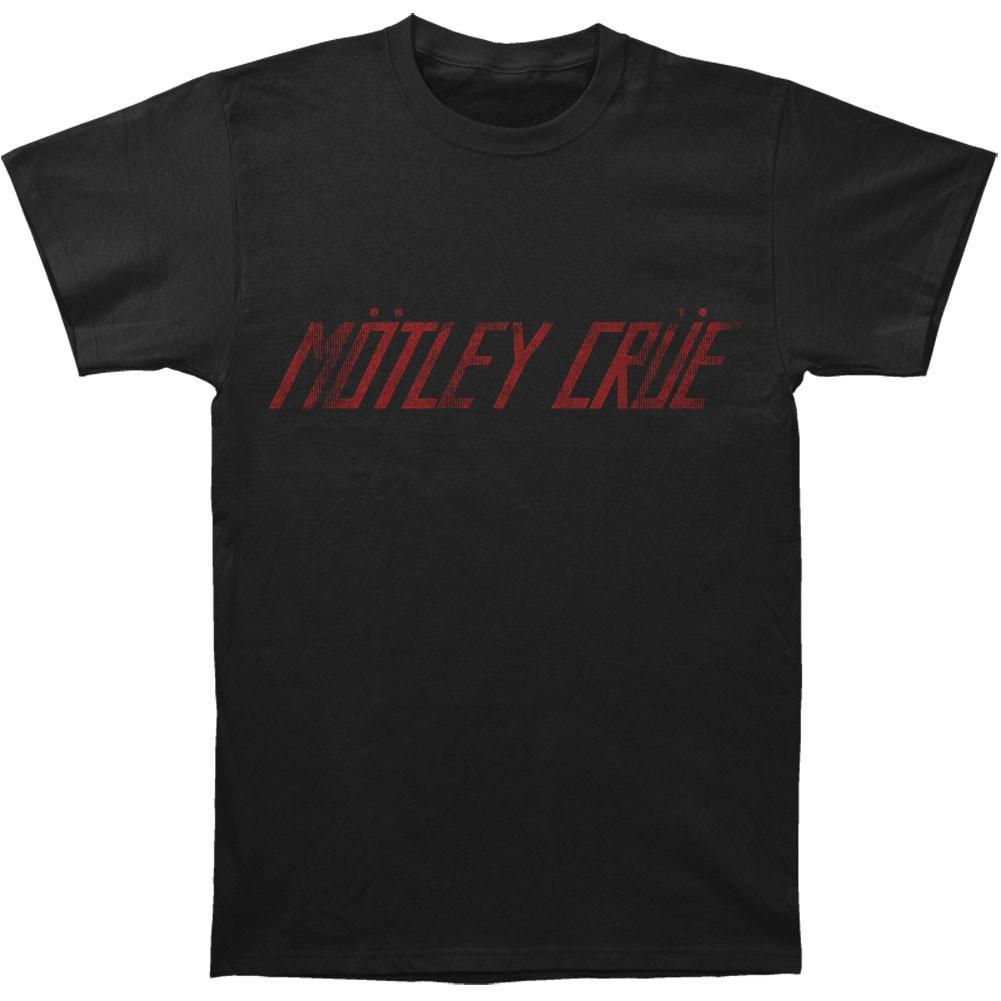 Men s Motley Crue Distressed Logo Slim Fit T-shirt Small Black S