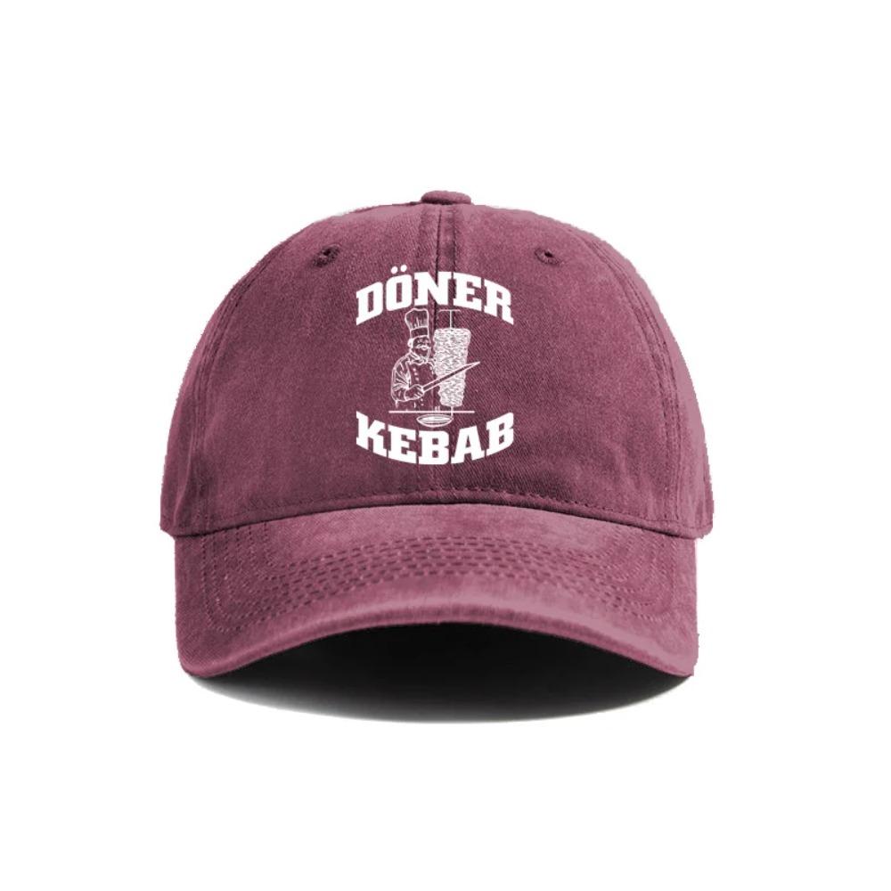Döner Kebab Baseballkappe Distressed Hüte Kappe Döner Kebab Herren Retro Outdoor Sommer Verstellbare Mütze