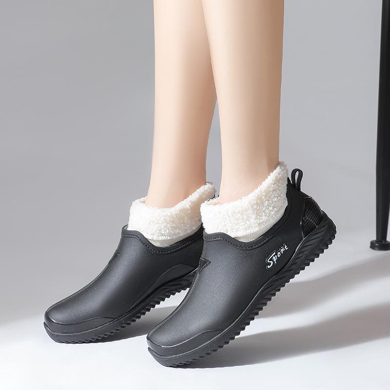 Elegant Women's Low-Top Waterproof Rain Boots - Non-Slip Rubber Shoes for Kitchen Work (Summer Collection)