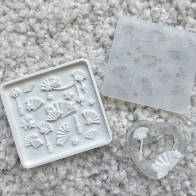 Silikonform Süßigkeitenformen Schokoladenherstellungsformen Fondantformen Fächerformformen Dessertzubehör Silikonstruktur