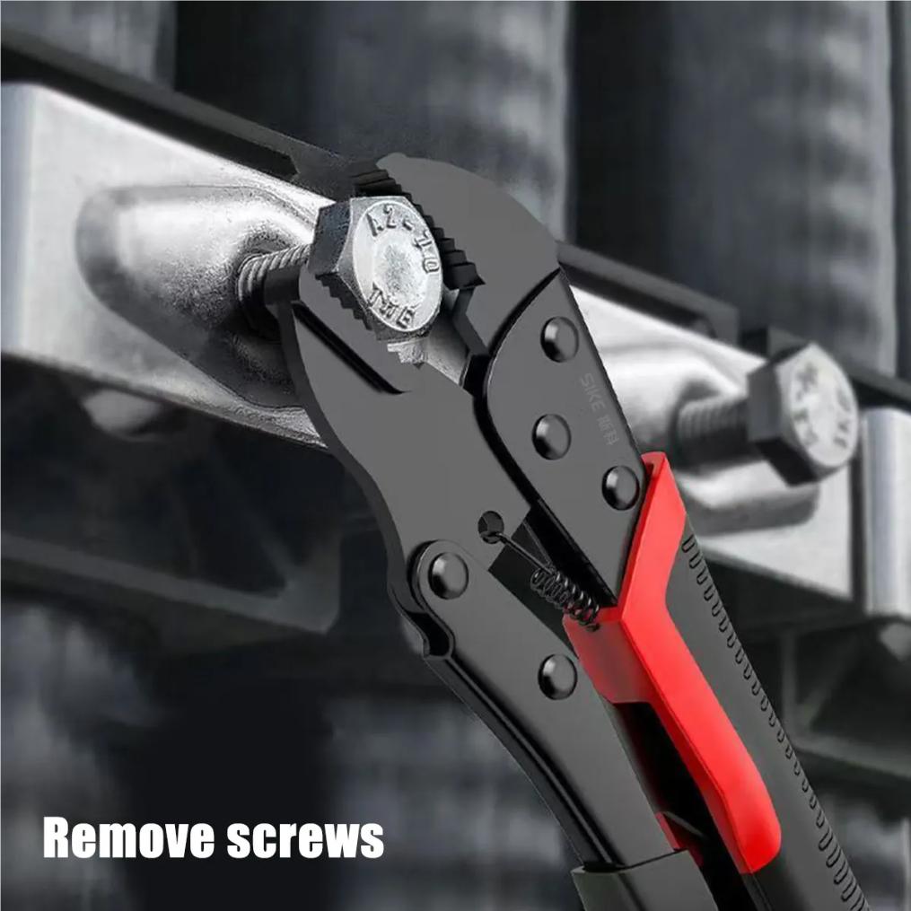 1-pack Heavy-duty Manual Locking Pliers, 10-inch Electrophoresis Straight and Round Jaw Locking Pliers