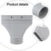 22x25x2cm Exhaust Connection Adapter Ventilation Perfect Airflow Four Locking Tabs High-Quality Plastic Minimal Height