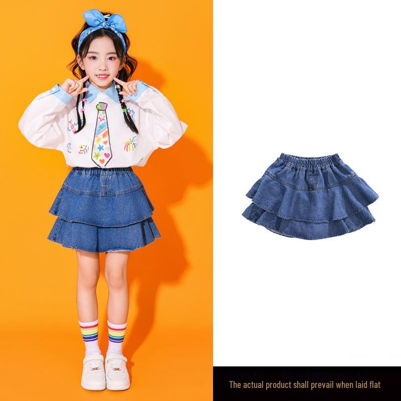 

Kids Cheerleading & Choir White Shirt for School Events 120 cm