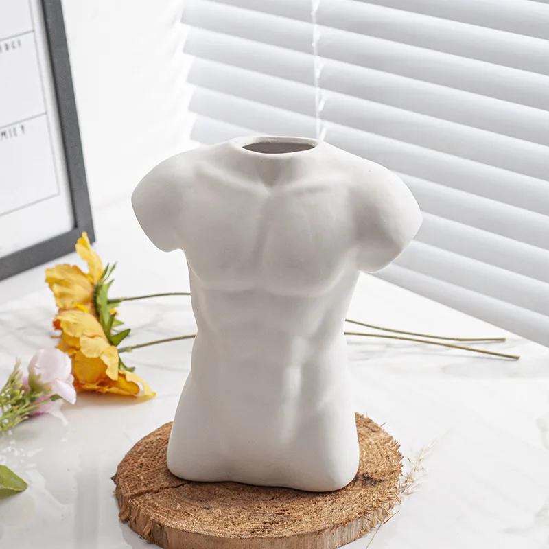 Nordic Fierce Men Like Vase Decoration Home Ceramic Vase Ceramic Ornaments Dried Flower Accessories Desktop Decoration Ornaments