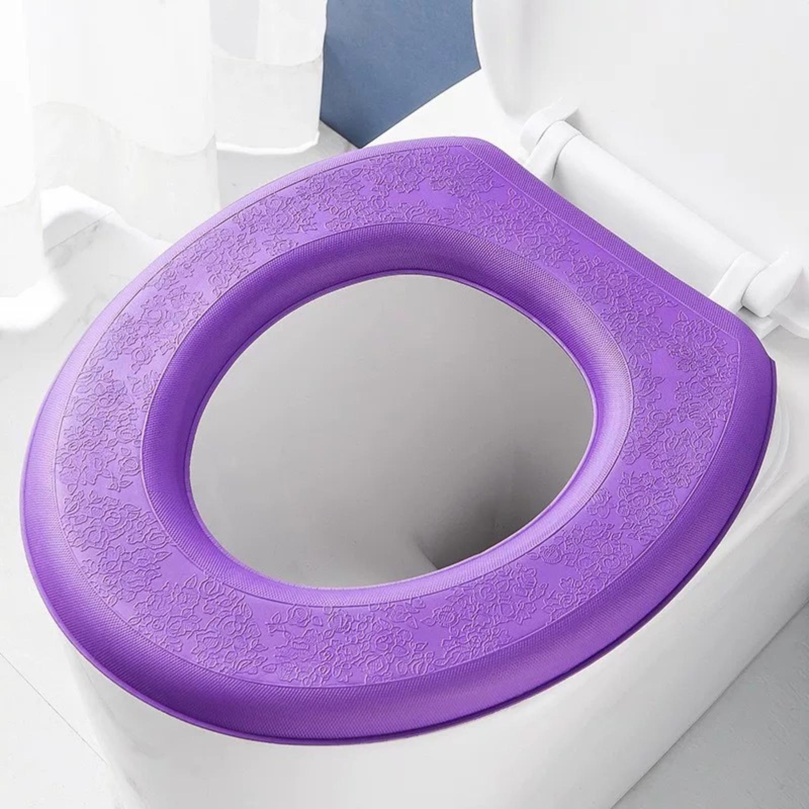 

Подушка для сиденья унитаза Четыре сезона Универсальная подушка для сиденья унитаза Бытовая накладка на сиденье унитаза One Size фиолетовый