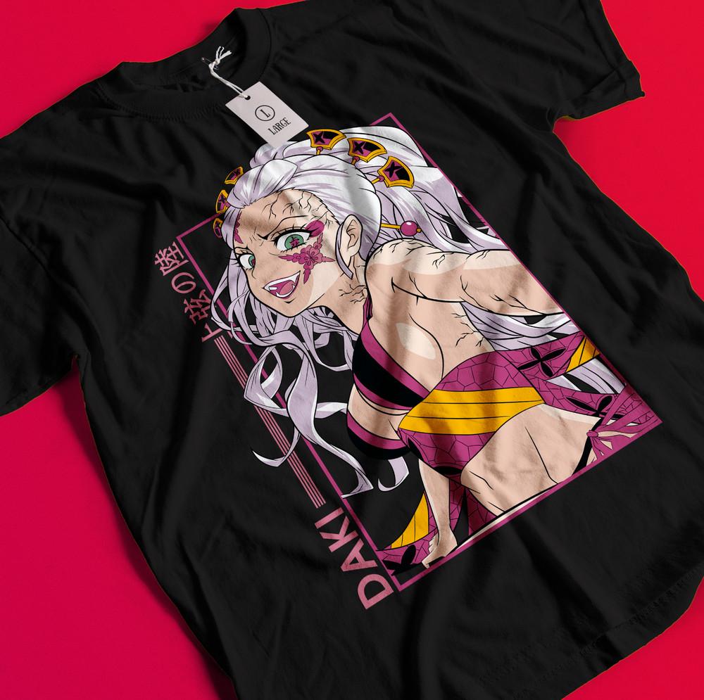 

Demon Slayer Shirt Daki Upper Moon 6 Tshirt Zenitsu T-Shirt Muzan Tanjiro Doma BB458 L