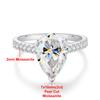 2Carat Oval Cut Moissanite Engagement Rings For Women   CopperWaterdrop Diamond Ring Wedding Bands Fine Jewelry Gift
