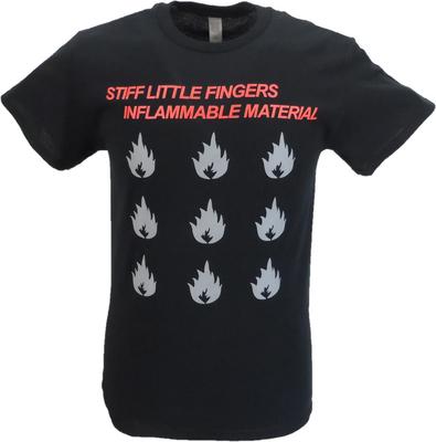 Heren Zwart Stijve Kleine Vingers Ontvlambaar Materiaal T-shirt IL573 Unisex T-shirt