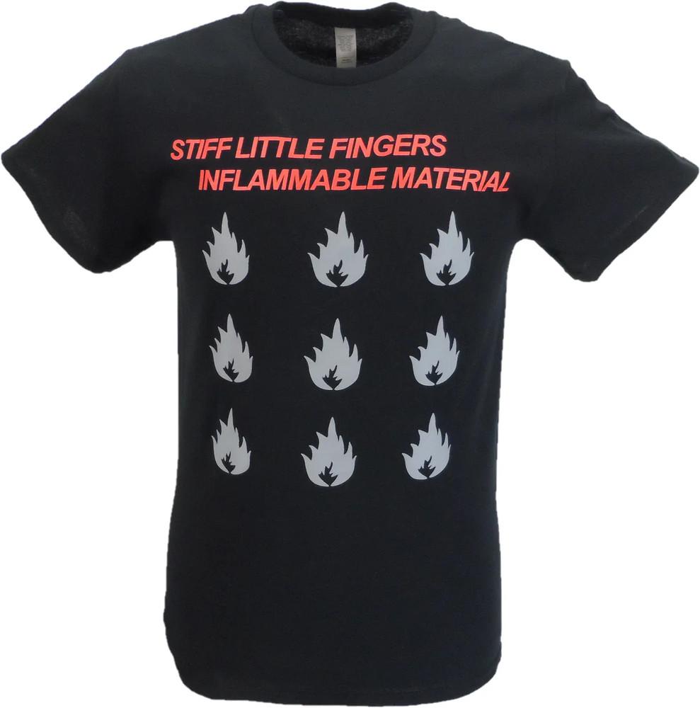 Mens Black Stiff Little Fingers Inflammable Material T Shirt IL573 Unisex T-Shirt XXXXL