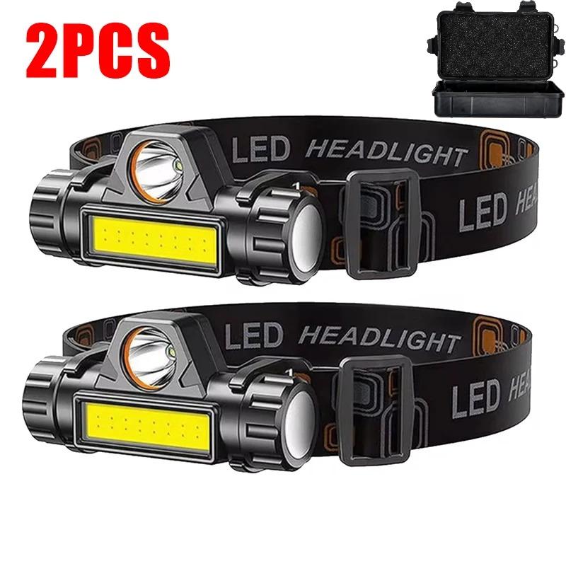Powerful LED Headlamp Torch Portable USB Rechargeable Head Lantern Flashlight Waterproof Camping Fishing Head LED Lights