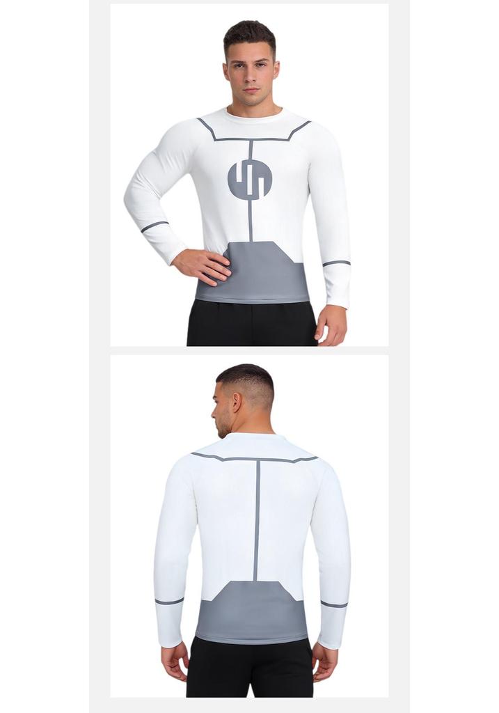 Seria Erou Invincibil Tricou Cosplay cu Uscare Rapidă pentru Adulți, Mânecă Lungă/Scurtă, Body Sport Fitness Strâmt