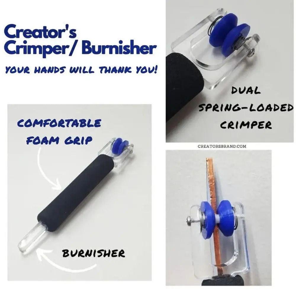 Time-Saving Glass Foil Crimper Wear-resistant Hand Foil Wrapper Foil Burnisher Polishing