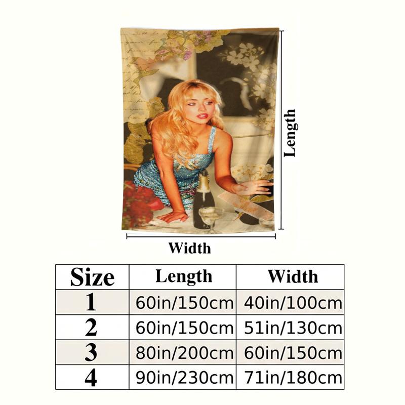 Sabrina Carpenter Pattern Wall Tapestry Aesthetic Wall Hanging Printed Fabric Blanket Decorative Tapestries for Bedroom Living Room Home Decor