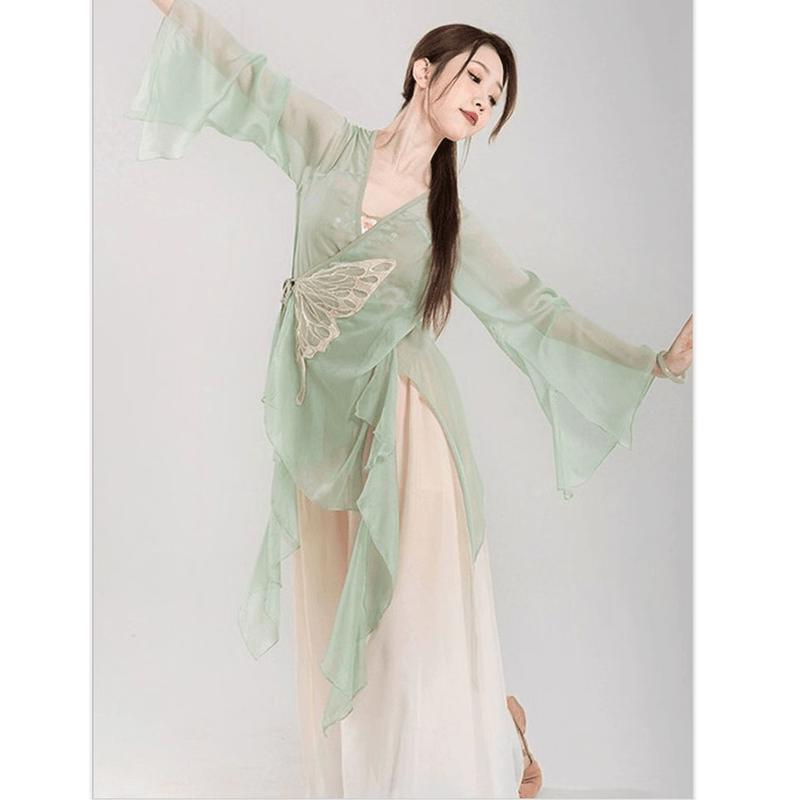 Yi Shi Classical Dance Gradient Gauze Practice & Performance Set