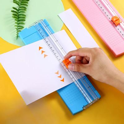 Fotoğraf Kesme Makineleri Scrapbook Hafif Kesme Matı Makinesi için Çekme Cetvelli A4 Çift Yönlü Kesme Kağıt Kesici
