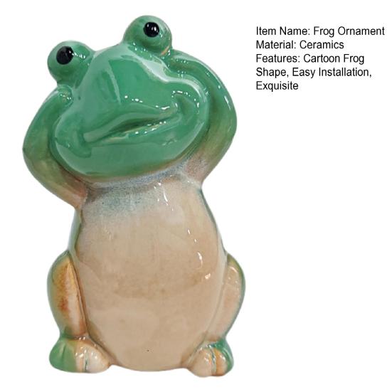 Yousheng 1/2Pcs Cartoon Green Ceramic Frog Toilet Bolt Covers Easy Installation Animal Theme Decor Bathroom Ornament