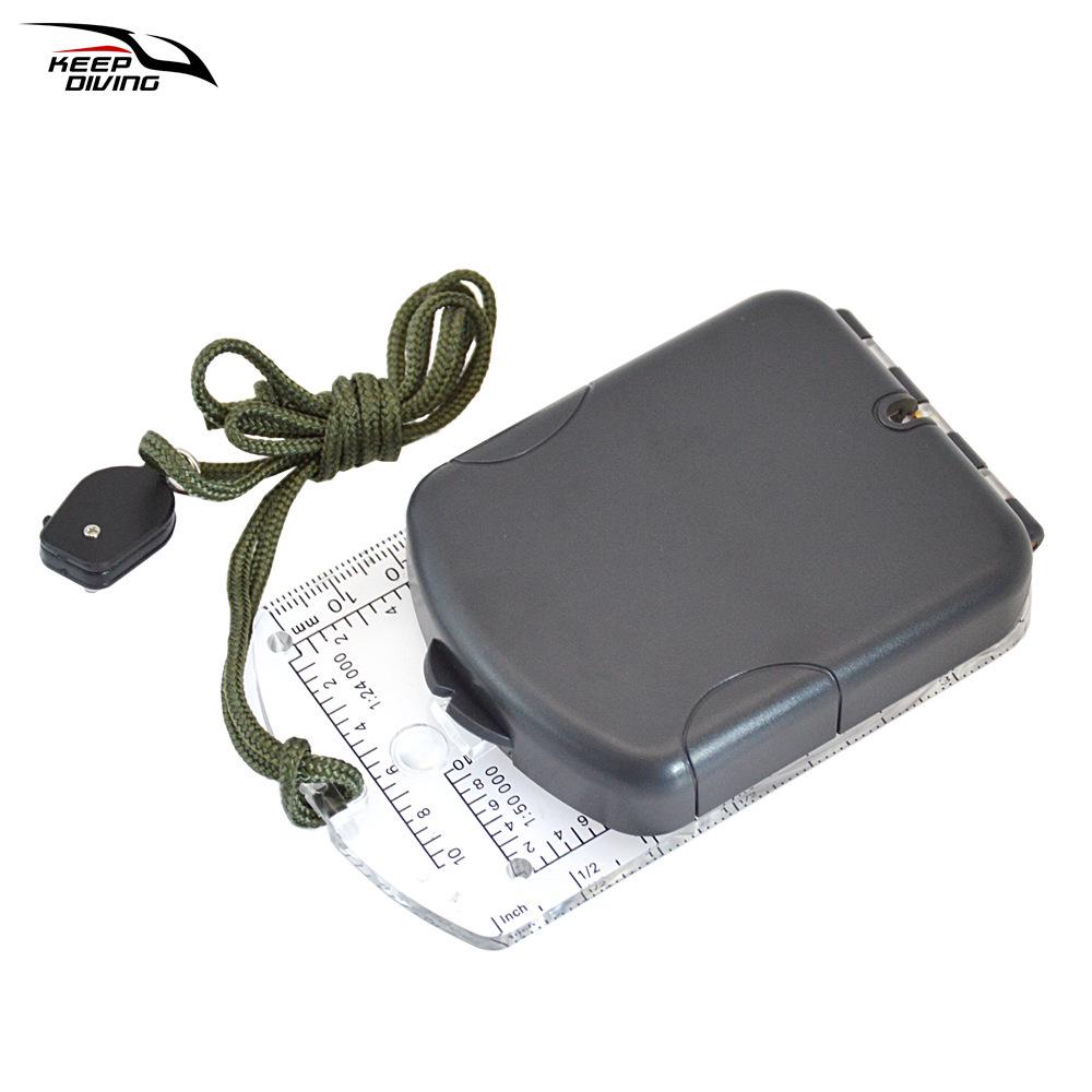 Multi-Functional Luminous Card Compass with Light for Outdoor Adventure and Navigation.