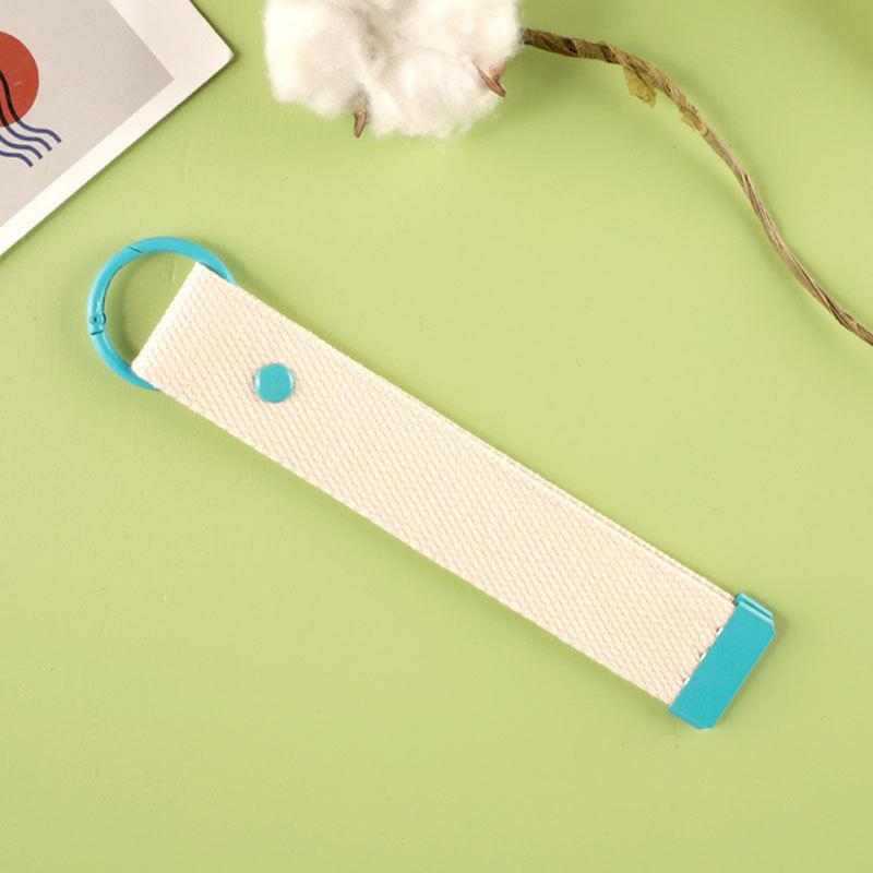 Webbing Strap Colorful Ribbon Rope Keychain Simple Durable Keychain Lanyard Versatile Ins Diy Canva Strap Unisex