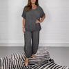 Women's Fashionable Casual Loose-fitting Plus-size Short-sleeved Set