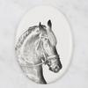 Friesian horse I - commemorative plaque with a photo of a horse, tombstone plaque with a print, personalized oval plaque by Art-Dog brand