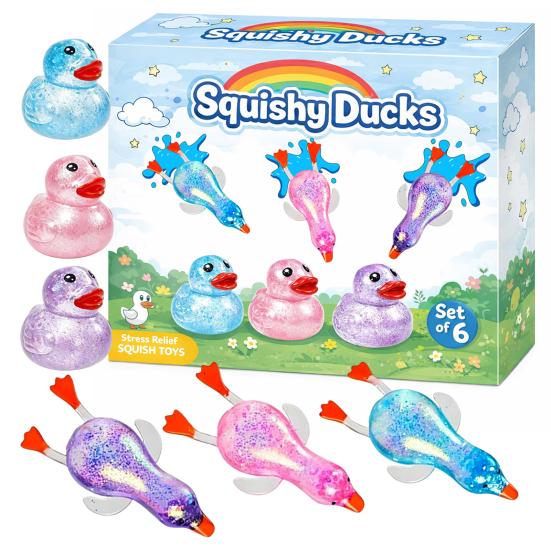 1 Set Stress Relief Squeeze Toy Duck Rabbit Animal Love Heart Pinch Sensory Toy