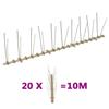 20 Piece Bird Deterrent Spikes Set 10 M Plastic Double Row