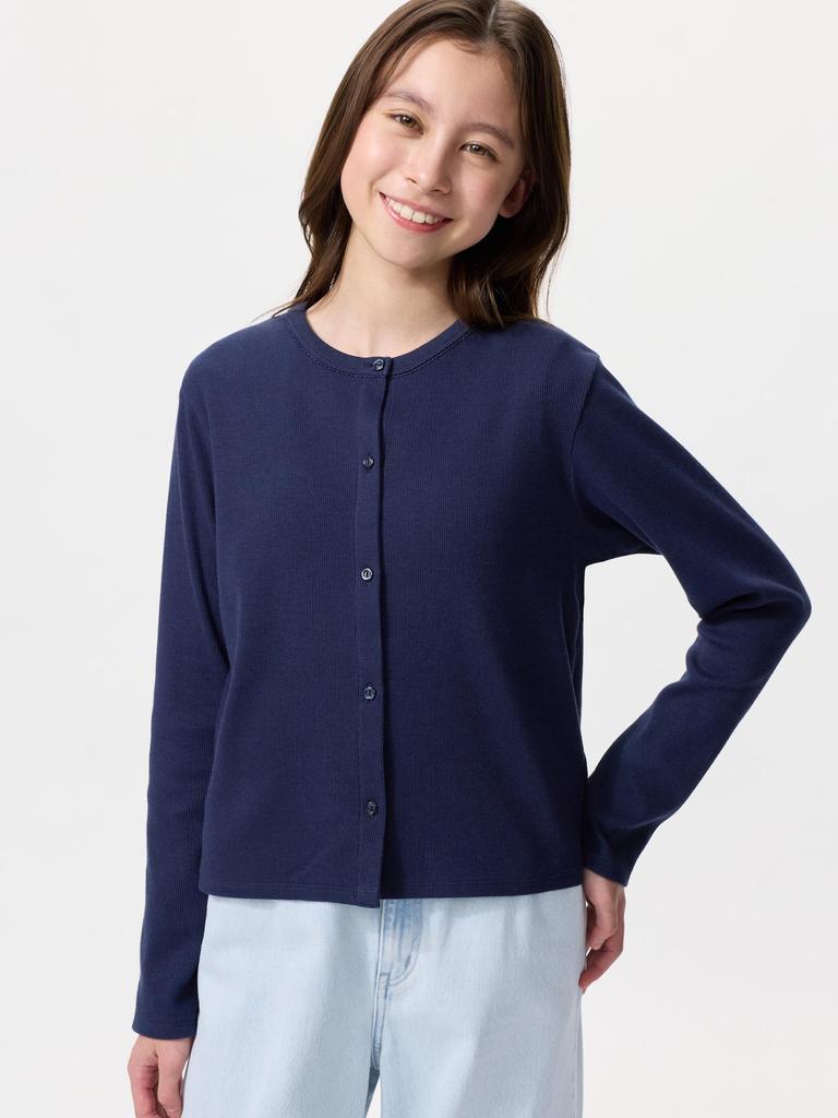 Uniqlo Japan Girls Soft Rib Cardigan