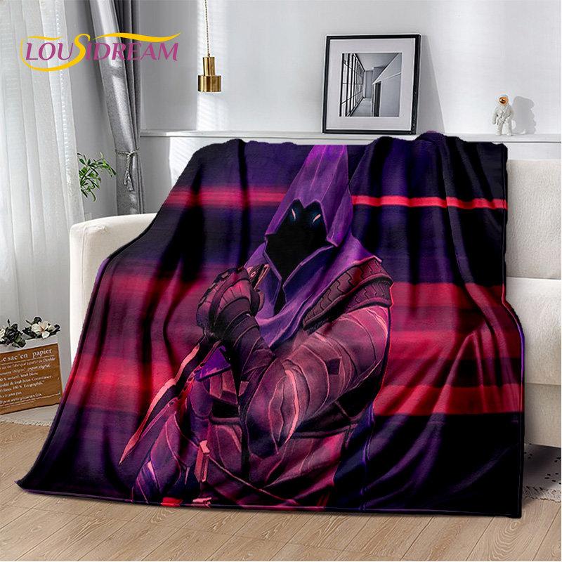 3D HD VALORANT Game Gamer Cartoon Soft Plush Blanket,Flannel Blanket Throw Blanket for Living Room Bedroom Bed Sofa Picnic Cover