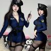 Sex Underwear Royal Sister Queen Night Show Cos Policewoman Suit Uniform Temptation Tight Hip-wrapped Onesie