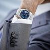 BUREI Men's Automatic Watch, Waterproof, Analog, Date Display, Mechanical Watch, Popular Men's Brand, Stylish, Simple, Casual, Deep Blue Watch