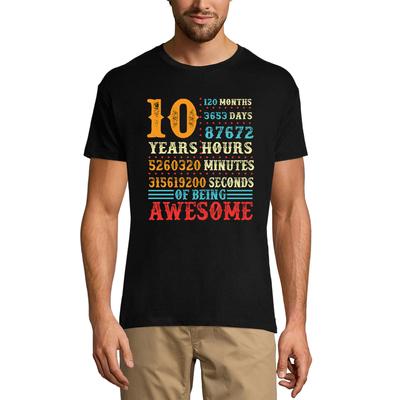 Pánské tričko 10 Years of Being Awesome – vtipné tričko s dárky k narozeninám