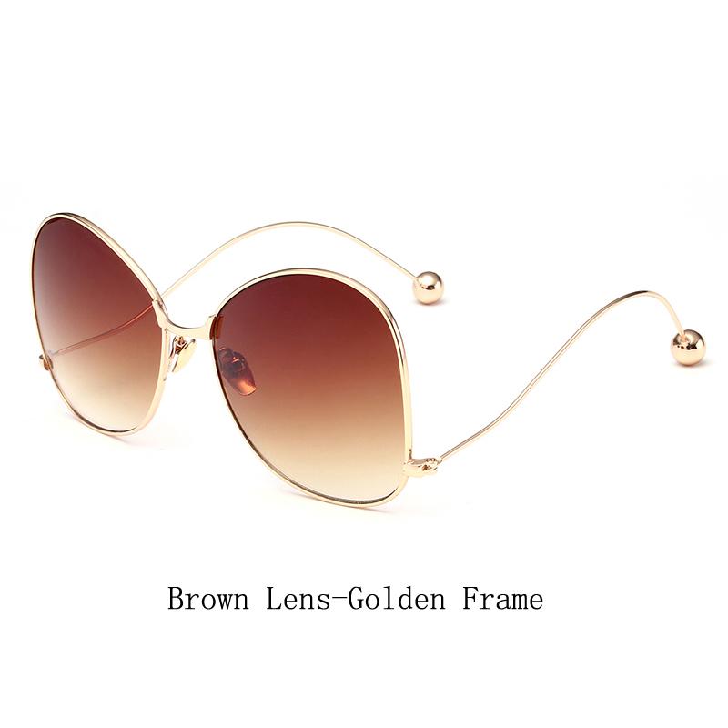 

Sunglasses Women Luxury Fashion Brand Design Delicate Metal Big Frame Clear Lens Outdoor Sunglasses Women Ladies 2024 Hot