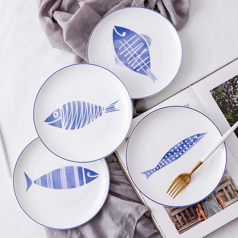 8 Inch Ceramic Dinner Plate White Round Bone China Plate Fruit Dessert Pasta Steak Plate Home Restaurant Porcelain Tableware