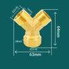 Raccordo a Y in ottone H58 Filettatura BSPP da 1/2" 3/4" Riduttore equalizzatore Giunto di unione ispessito Adattatore per acqua/gas Connettore