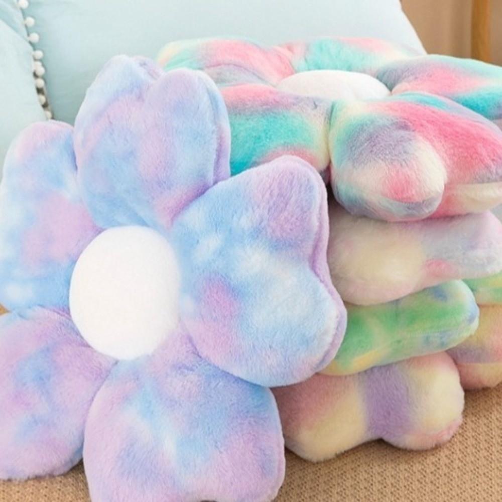 Colorful Petals Seat Cushion Soft Cherry Blossom Mat Kawaii Back Cushion  Kids Room