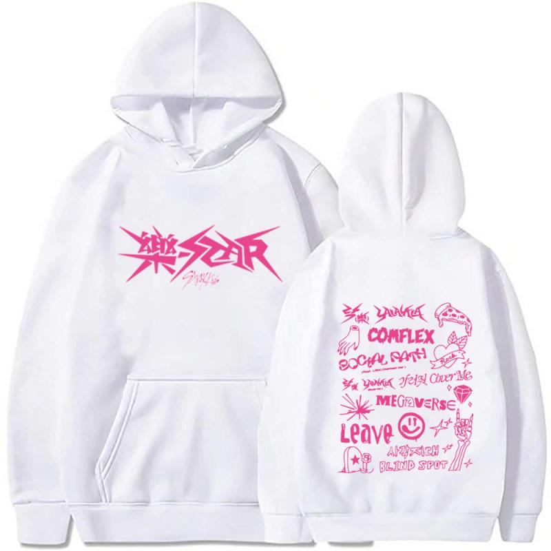 Topp Menn Kvinner Hettegensere Sweatshirts Stray Kids Rock Star Hettegensere Straykids Rock-Star Album