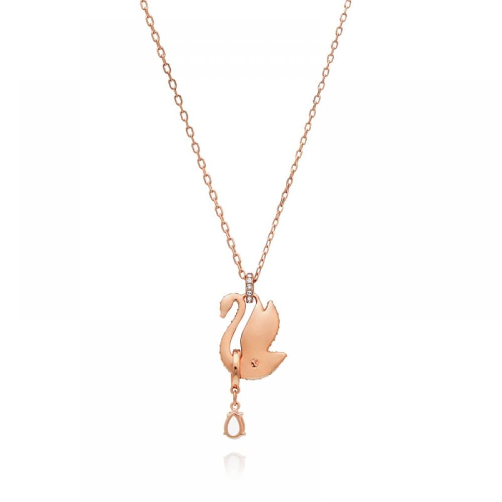 Swarovski 5678045 Swan Swan Black Necklace