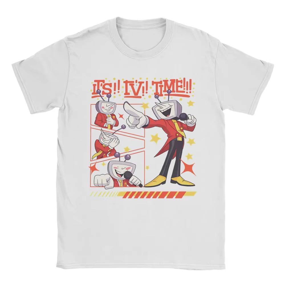Deltarune Game Its Tv Time Oversized Unisex Tshirt Streetwear Trendy Cotton Newmodel Personality Clothes Y2k Short Sleeves