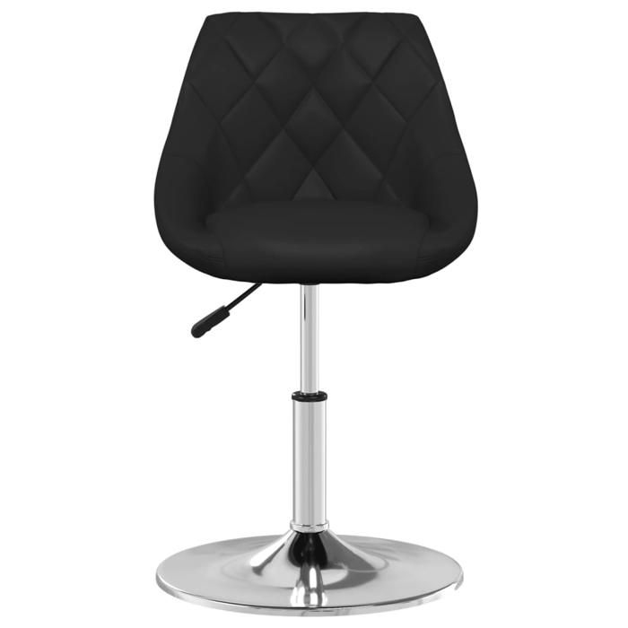 VidaXL Chaise Pivotante de Salle à Manger Chaises à Dîner Sièges de Cuisine Meubles de Bureau Intérieur Noir Similicuir 335150