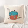 B-Bugcat C-Capoo Cushion Cover Summer Coolness Linen Fabric Double-Sided Printing Pillow Case Sofa Home Decor Gift