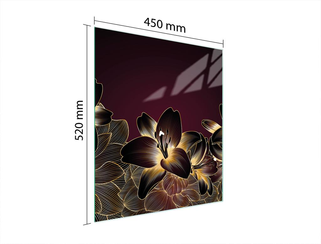 SZKLANA DESKA DO KROJENIA 45x52 ORCHIDEE