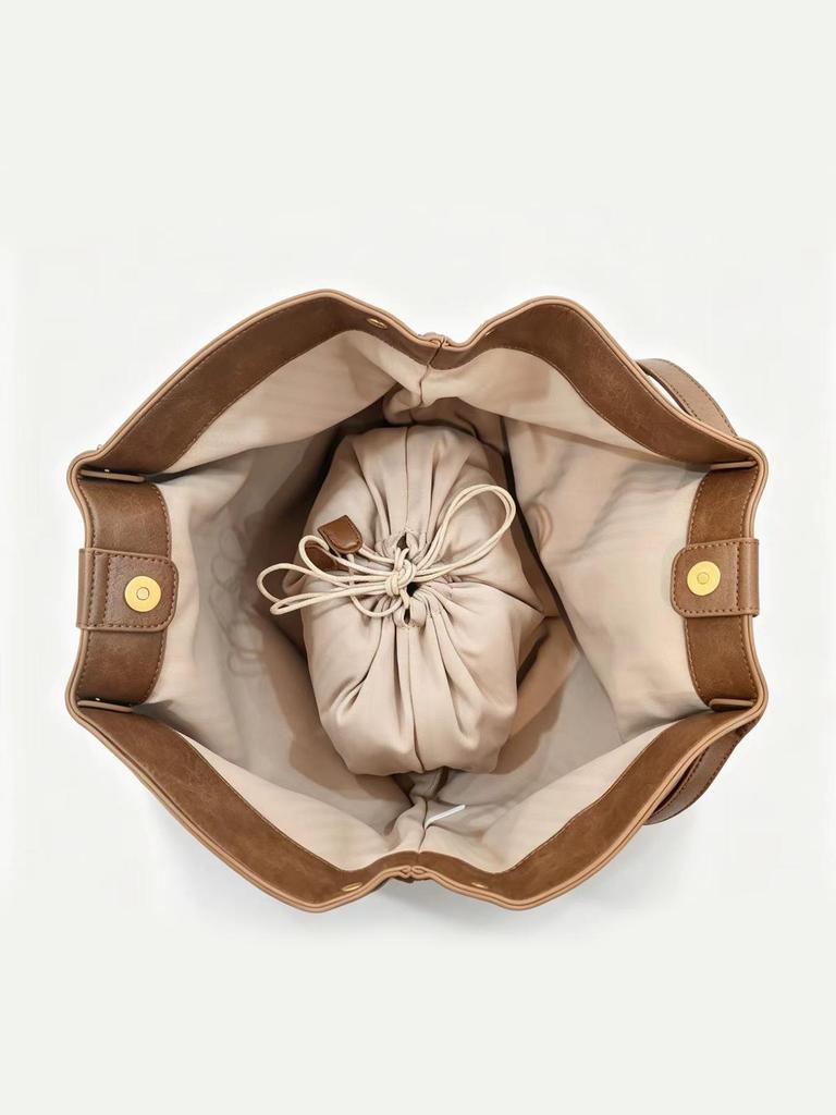 2026 Fresh Commuter Simple Bucket Tote – Large Capacity Shoulder Bag