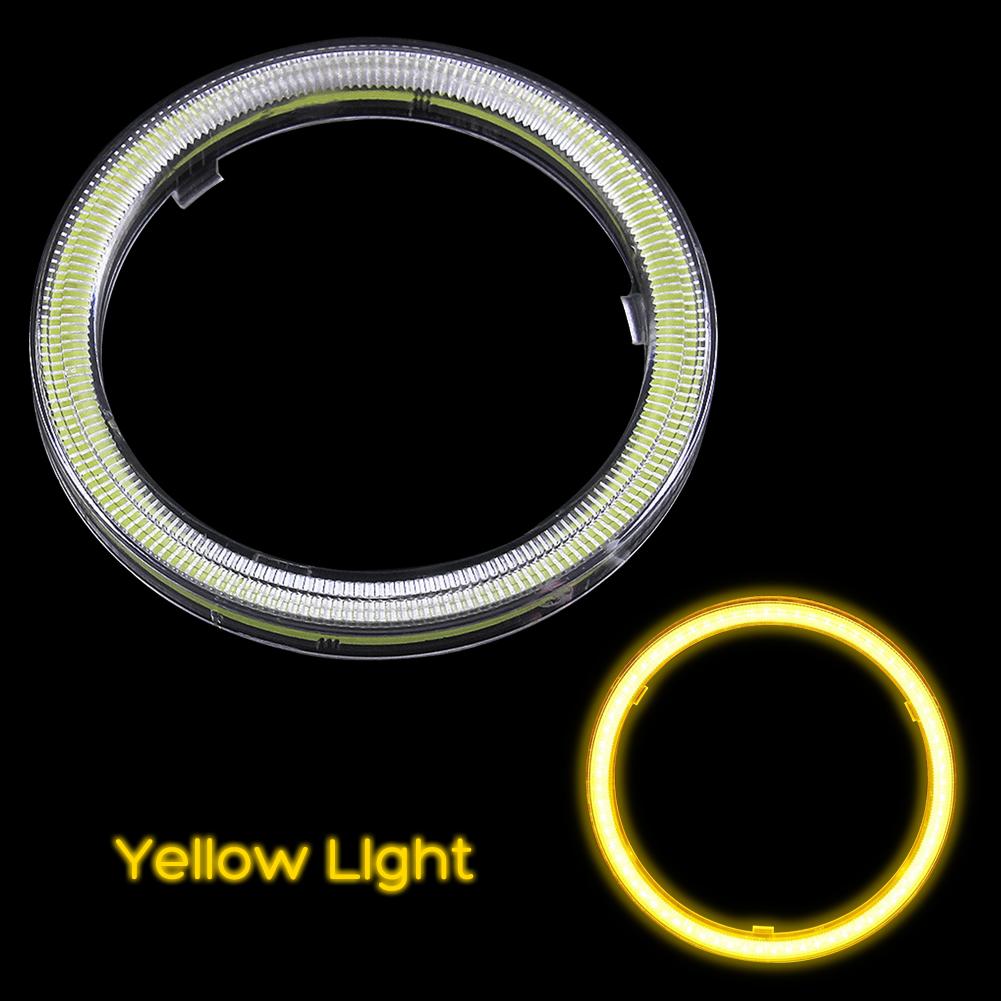 

2шт супер яркие кольца Halo COB светодиодные фары «ангельские глазки» 80 мм автомобиль мотоцикл DRL лампочка лампа 2pcs 80mm жёлтый