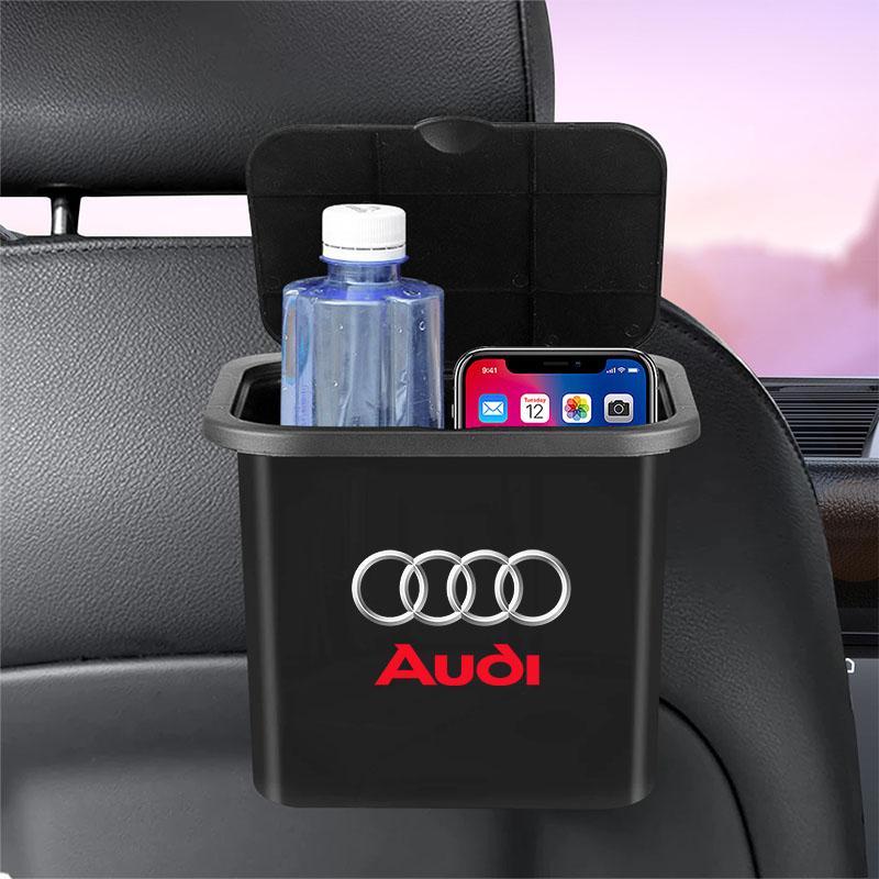 1Pcs Car Hanging Trash Bin Seat Back Storage Box Phone Holder Hook For Audi C7 C6 C5 B5 B6 B7 B8 B9 D3 Q3 Q5 Q7 TT A1 A3 A4 A5 A6 A7