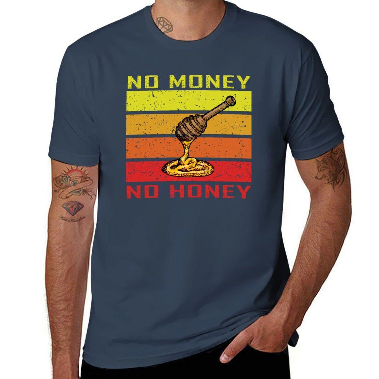No Money No Honey Retro Funny TShirt Halloween Casual TShirt S