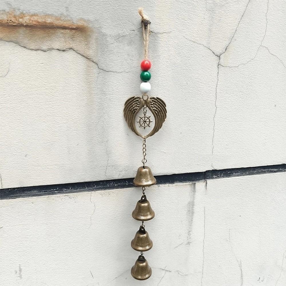 Bohemian Style Vintage Wind Chime with Bell Wall Hanging Decoration Patio Decoration