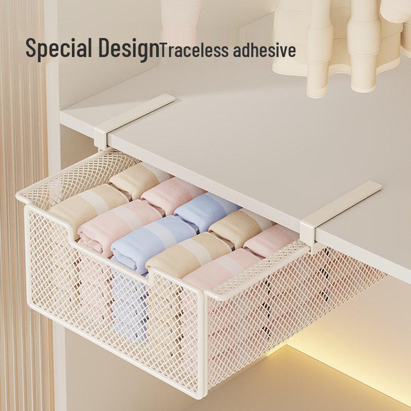 Wardrobe Divider Shelf: Pull-Out Layered Storage Rack for Underwear and Clothing