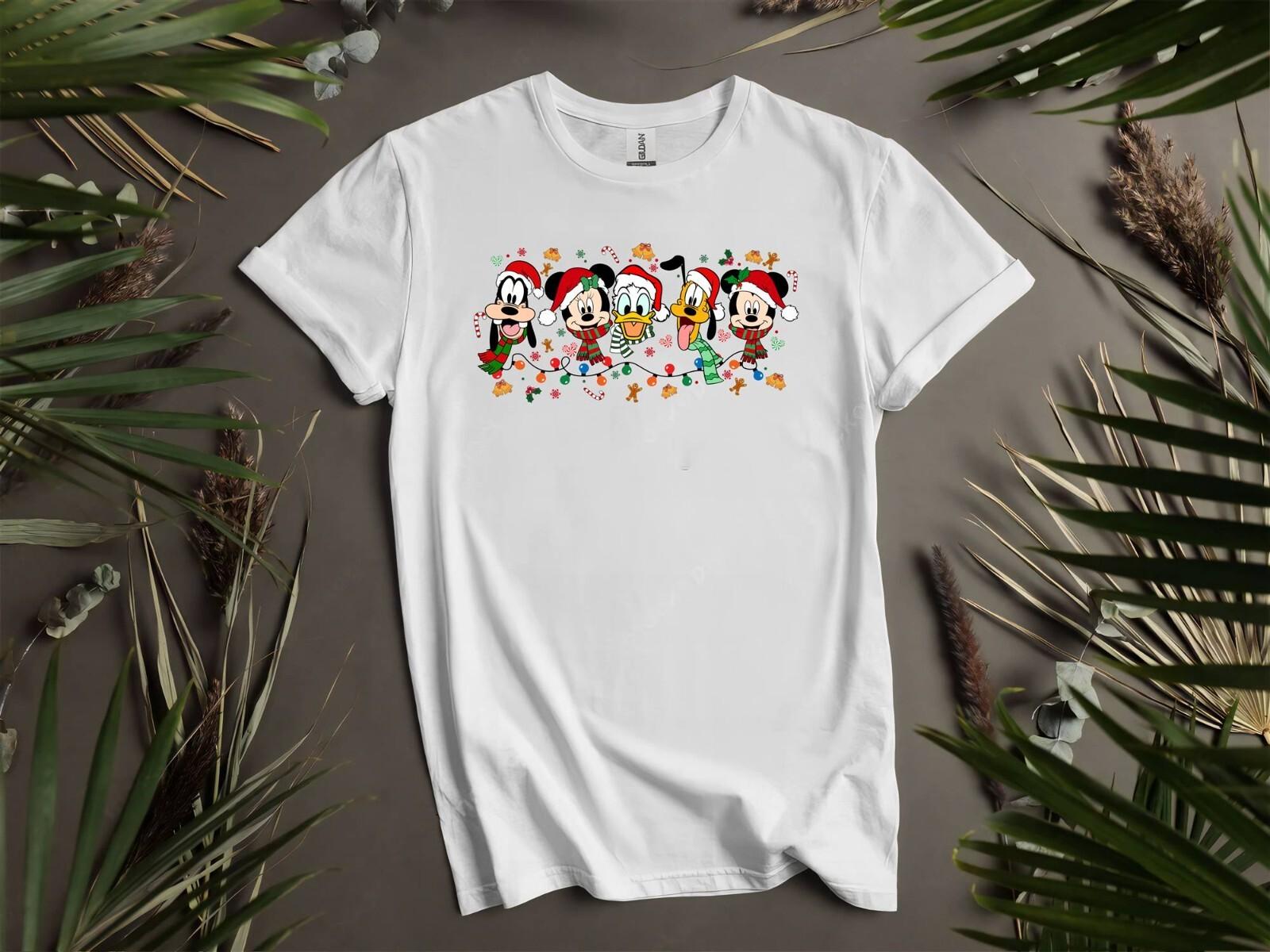 Christmas Mickey s Friends T-shirt T shirt Men Women Unisex Tshirt I91 L